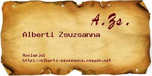 Alberti Zsuzsanna névjegykártya